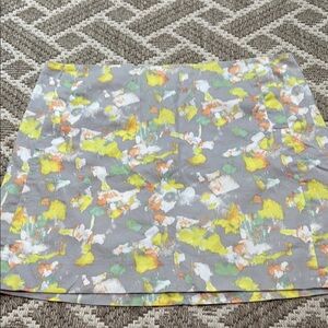 J. Crew Gray and Yellow Mini Pencil Skirt